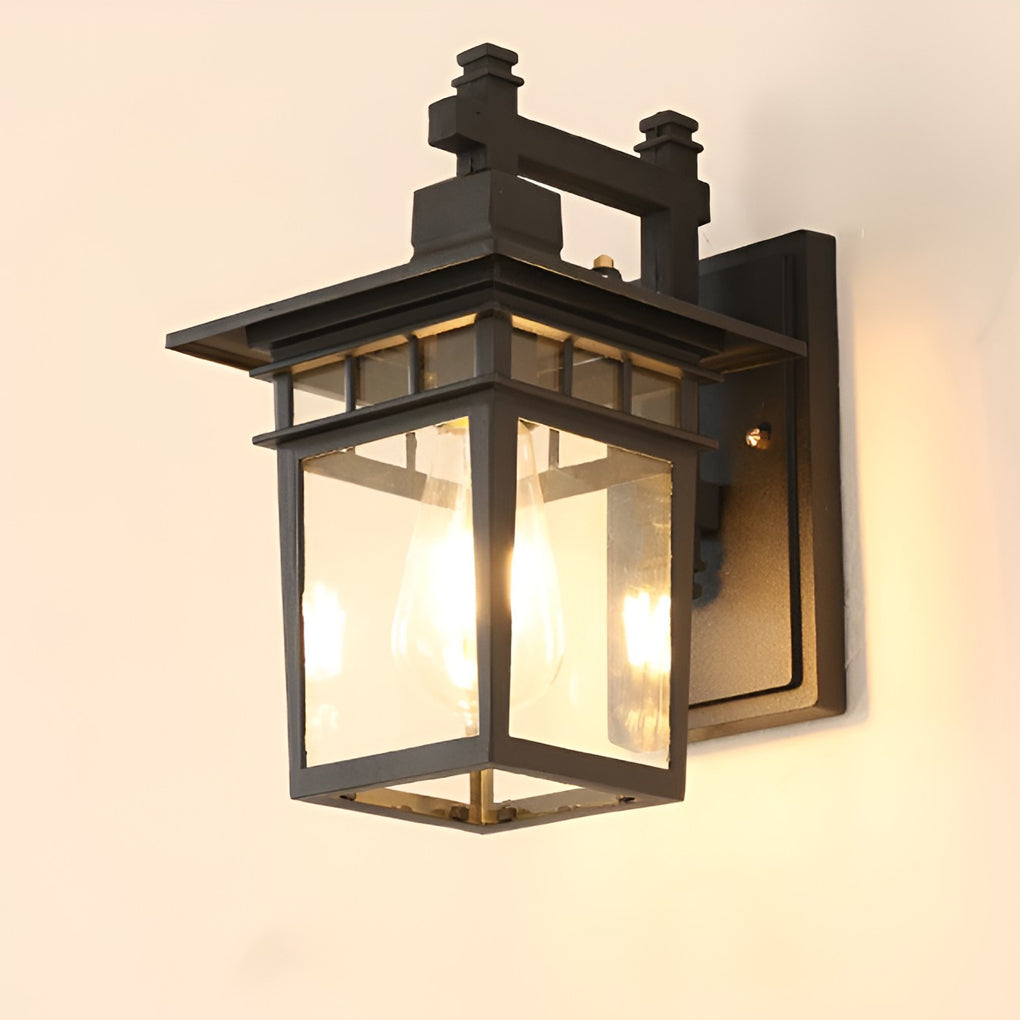 Glass LED Waterproof Retro Outdoor Wall Lamp Wall Sconce Lighting without Bulb - Lamp Outdoor