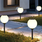 Adjustable Brightness LED Solar Pathway Lights Round Ball Design - Lamp Outdoor