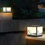 Waterproof LED Mountain Scenery Intelligent Solar Solar Post Caps Lights - Lamp Outdoor