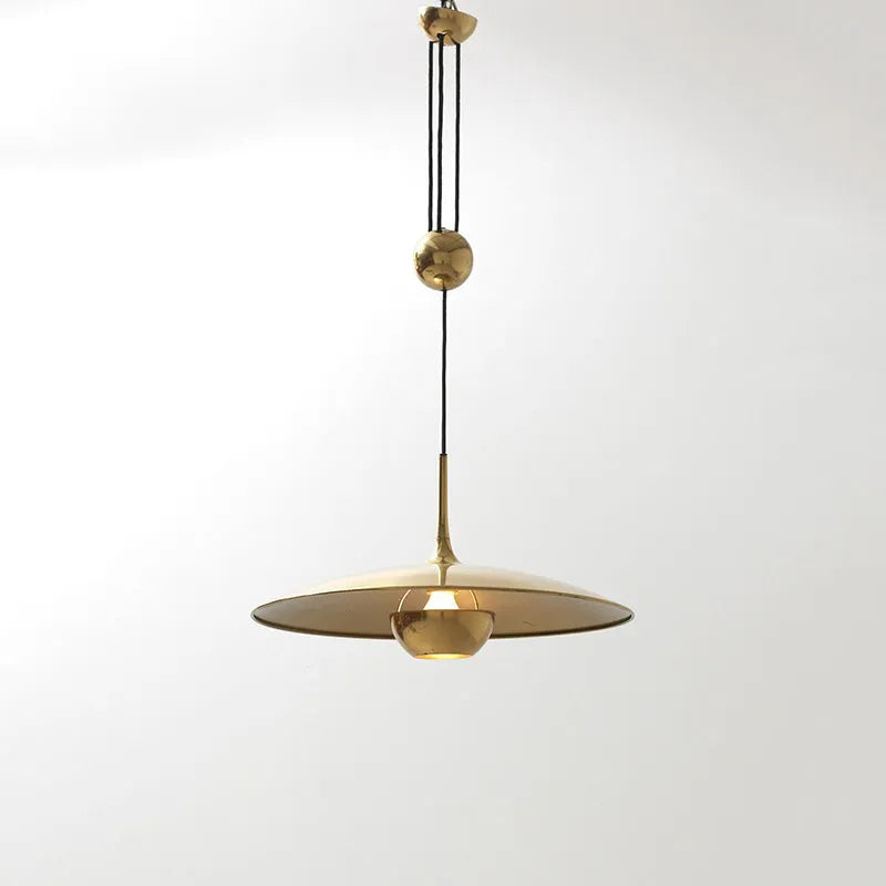 Pyra Minimalist Metal Pendant Light, Gold - Lamp Outdoor