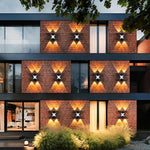 X Shape Creative Waterproof LED Black Modern Outdoor Wall Lamp Exterior Lights - Lamp Outdoor