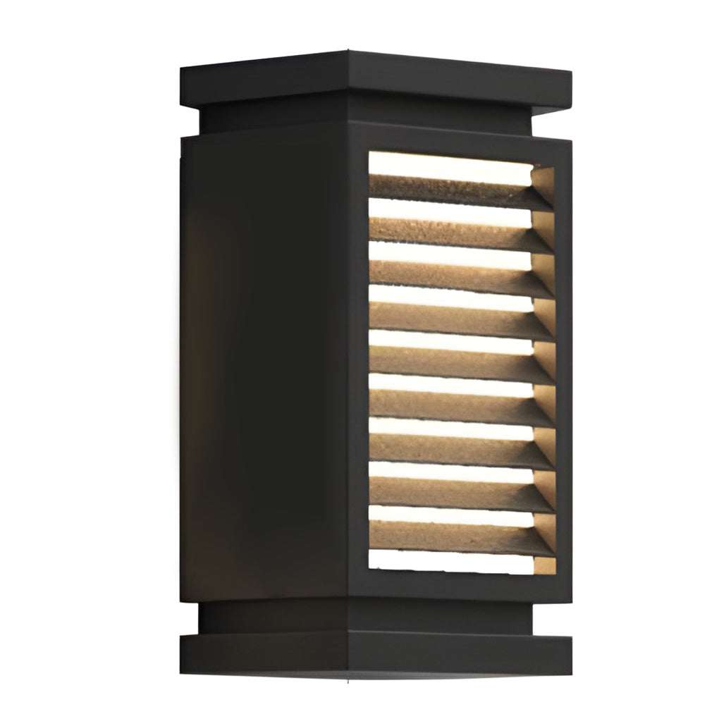 Sleek Stainless Steel LED Louvered Pathway Bollard Lights Modern Waterproof Design - Lamp Outdoor