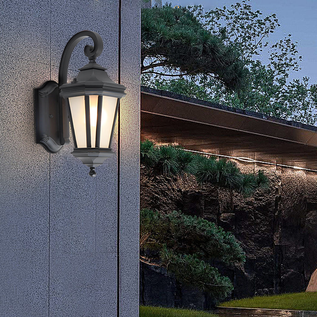 Minimalist Frosted Glass Waterproof European-Style Outdoor Wall Lamp - Lamp Outdoor
