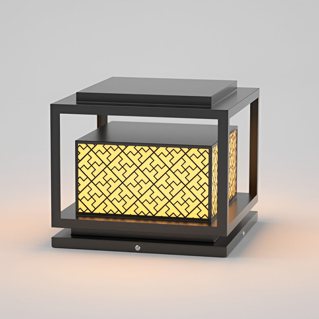Square Waterproof Modern Solar Outdoor Fence Post Lights Pillar Light - Lamp Outdoor
