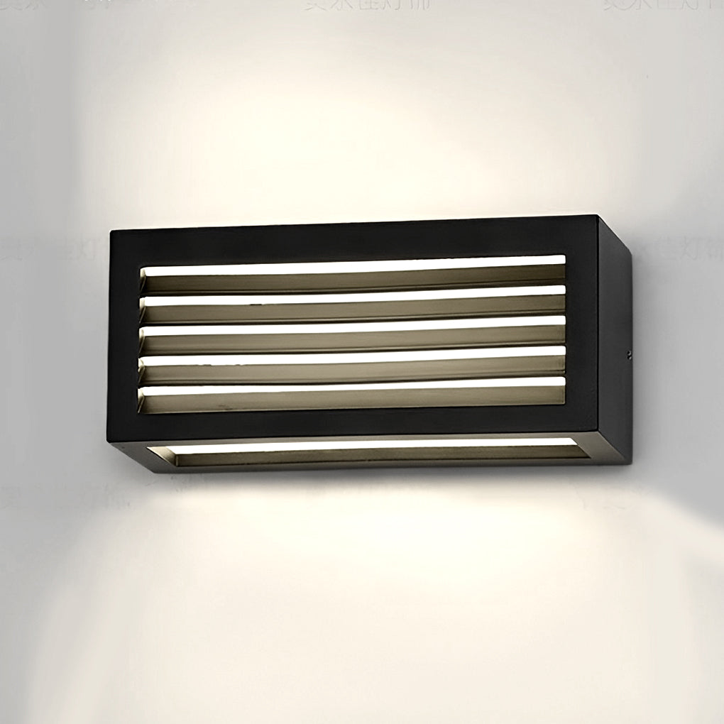 Rectangle Waterproof 12W LED Black Modern Outdoor Wall Sconces Lighting - Lamp Outdoor