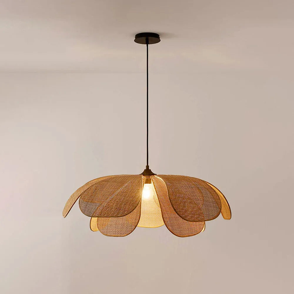 Aiko Handmade Pendant Light, Rattan/Willow Weave - Lamp Outdoor