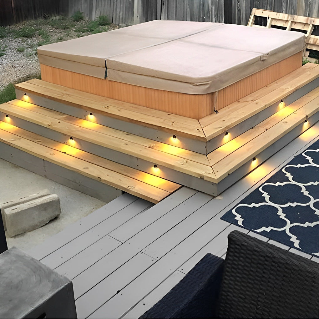 Hallf Moon 12-36V Low Voltage LED Deck Downward Lighting Wall Mounted Step Lights - Lamp Outdoor