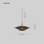 Nylo Contemporary Minimalist Frisbee Shaped Metal Pendant Light - Lamp Outdoor