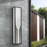 Strip Rectangular Resin Waterproof LED Black Modern Outdoor Wall Light - Lamp Outdoor