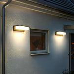 Minimalist Rectangular Waterproof LED Modern Solar Wall Lamp Exterior Lights - Lamp Outdoor