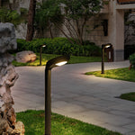 Minimalist Solar Powered Lawn Lights Sleek Aluminum Black Garden Lamp - Lamp Outdoor