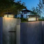 Square Vintage Design LED Waterproof Traditional Outdoor Pillar Lights - Lamp Outdoor