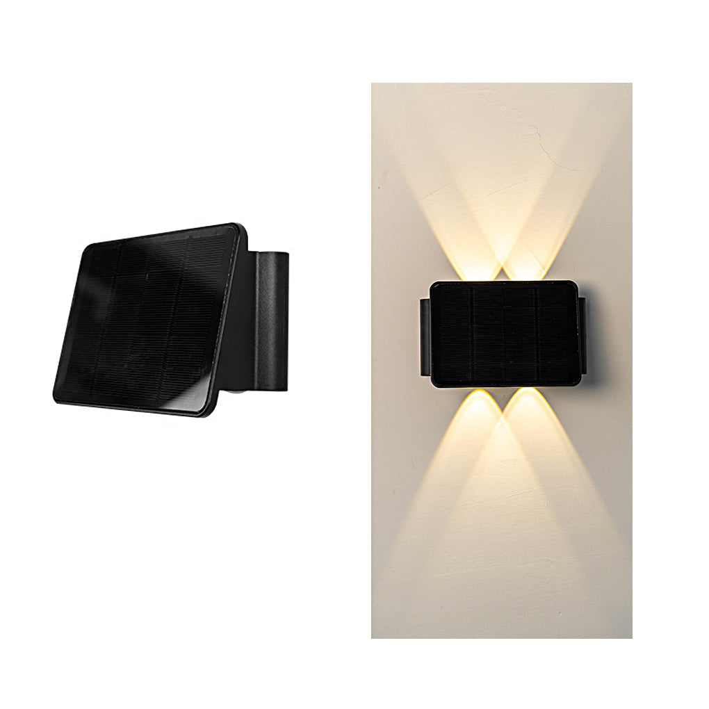 Up and Down Lighting LED Waterproof Black Modern Solar Wall Lights - Lamp Outdoor