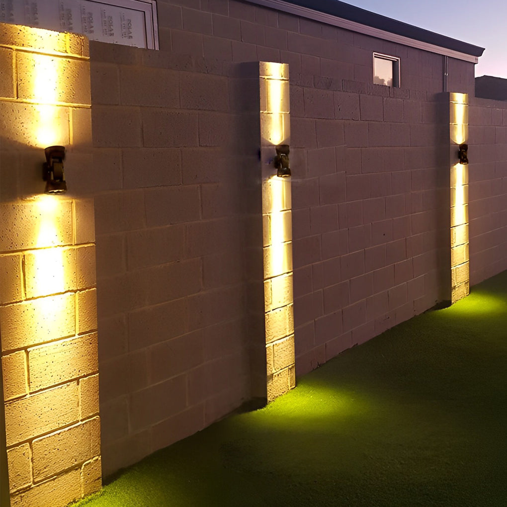 8 In. 2-Light Rotating Heads LED Up Down Outdoor Wall Light - Lamp Outdoor