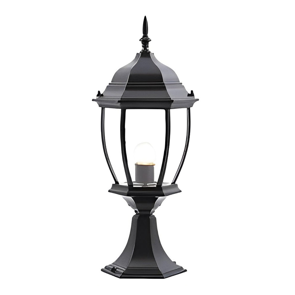 Led Waterproof Black Vintage Outdoor Solar Fence Post Lights with Remote - Lamp Outdoor