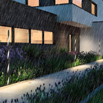 Linear Black LED Solar Powered Path Lamp Minimalist Outdoor Lighting - Lamp Outdoor