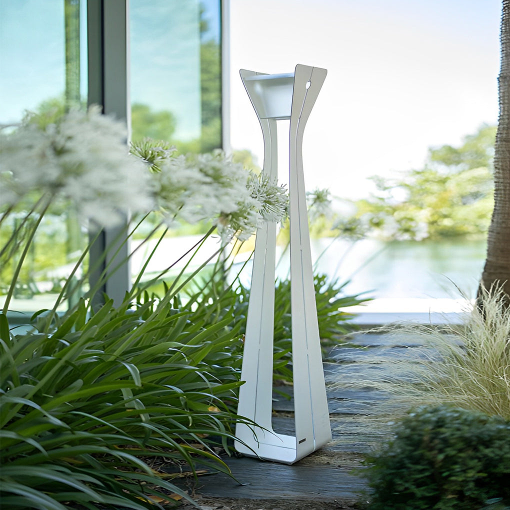 Sleek Stainless Steel Solar Pathway Lights - Lamp Outdoor