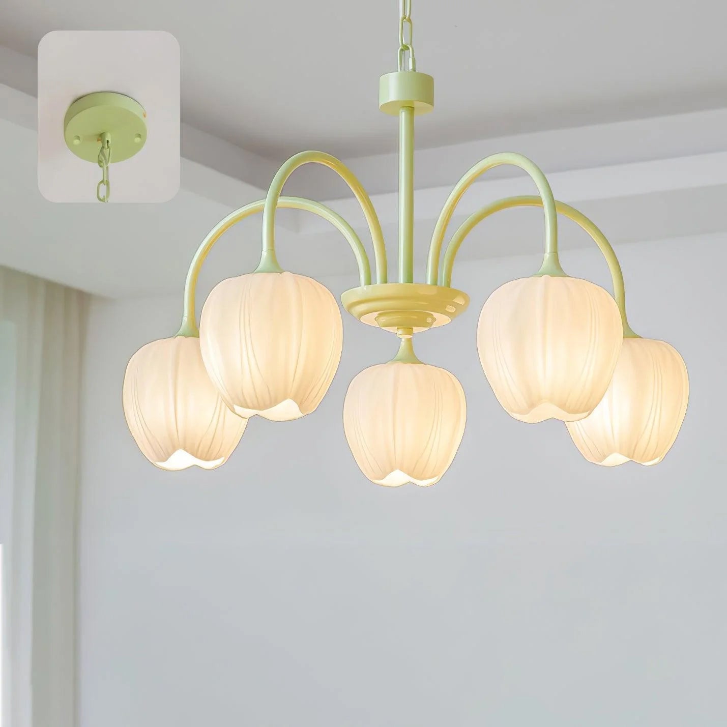 Tulip Matcha Chandelier - Lamp Outdoor
