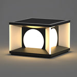 Square LED Waterproof Modern Solar Post Caps Lights Deck Post Lights - Lamp Outdoor