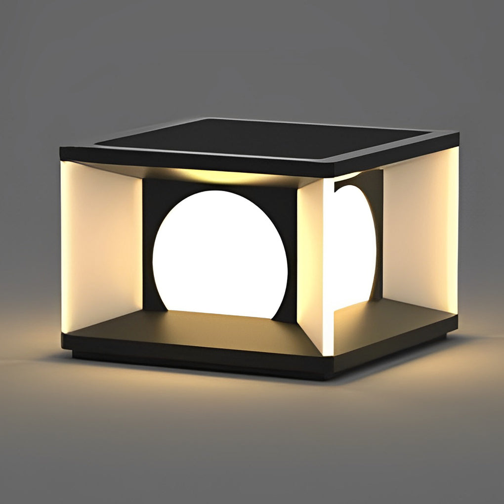 Square LED Waterproof Modern Solar Post Caps Lights Deck Post Lights - Lamp Outdoor