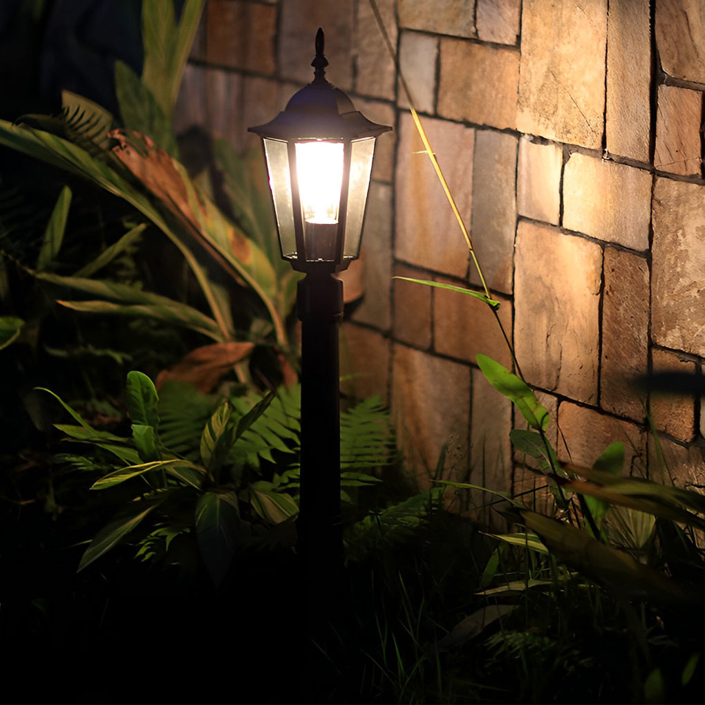 Elegant Traditional Black Post Path Light Waterproof E27 LED Lamp - Lamp Outdoor