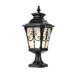 Retro Pattern Waterproof LED European Style Solar Fence Post Lights - Lamp Outdoor