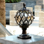 Glass Aluminum Round Ball Waterproof LED Outdoor Fence Post Lights - Lamp Outdoor