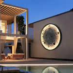 Round Moon Waterproof LED Modern Outdoor Wall Lights Fixture Wall Lamp - Lamp Outdoor