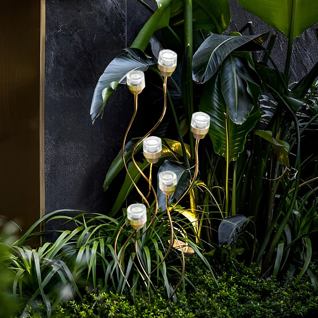 Outdoor Flower Bud Lawn Lights – Apple & Grape Designs, LED, Modern Illumination - Lamp Outdoor