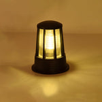 Round Creative Waterproof LED Black Modern Outdoor Pillar Lights - Lamp Outdoor