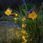 Iron Kettle Shower LED Solar Garden Light Unique and Efficient Outdoor Illumination - Lamp Outdoor