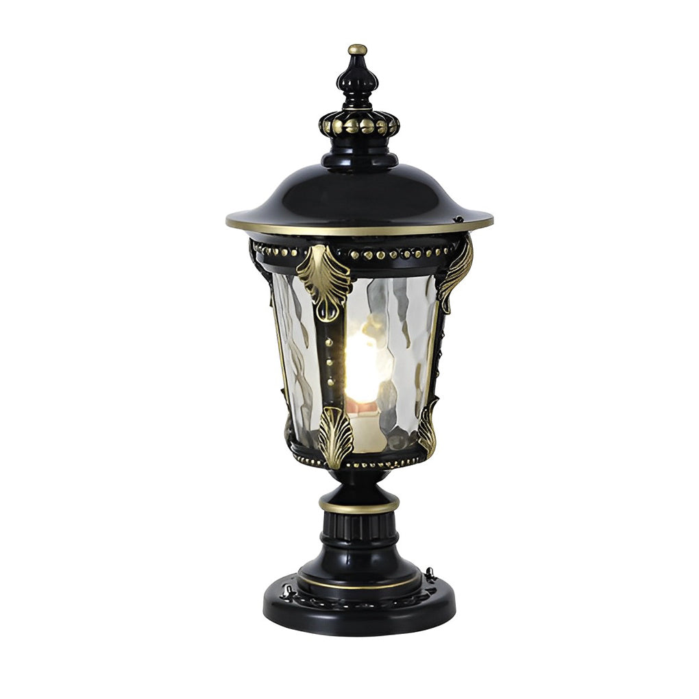Dual Purpose Waterproof Aluminum Retro Solar Fence Post Lights with Remote - Lamp Outdoor