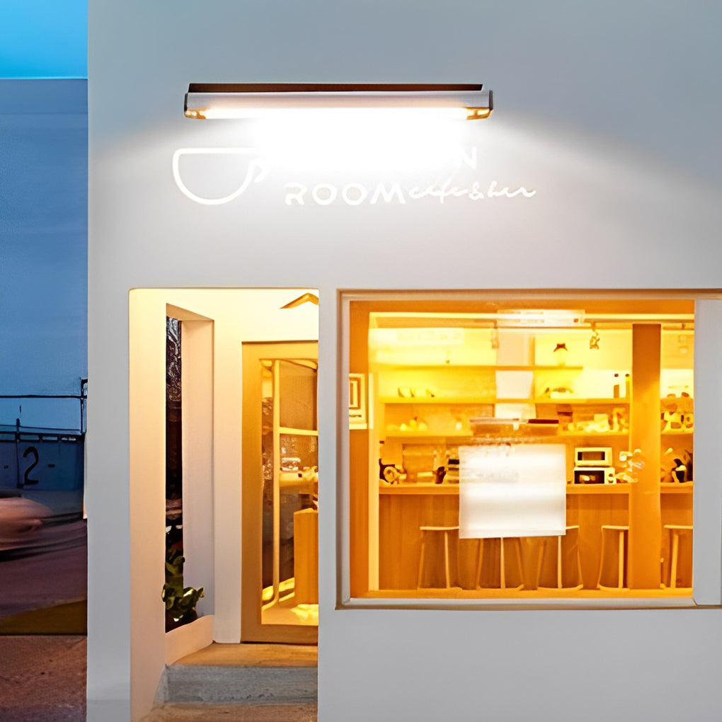 Rectangular Adjustable Waterproof LED Modern Signboard Solar Wall Lamp - Lamp Outdoor