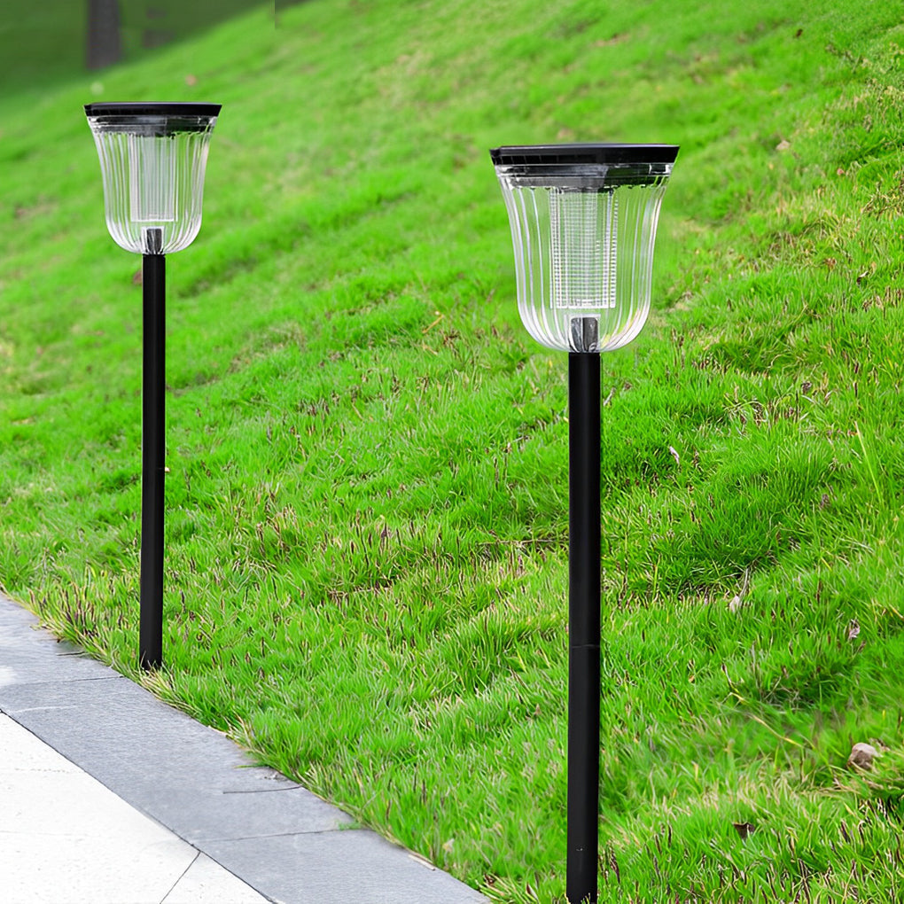 2Pcs Intelligent Solar Lawn Lights with Motion Sensor - Lamp Outdoor