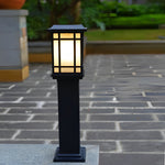 Black Solar Pathway Bollard Lights Three-Step Dimming Outdoor Lighting - Lamp Outdoor