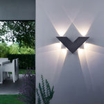 V-shaped Waterproof LED Black Modern Outdoor Wall Lamp Wall Washer Light - Lamp Outdoor