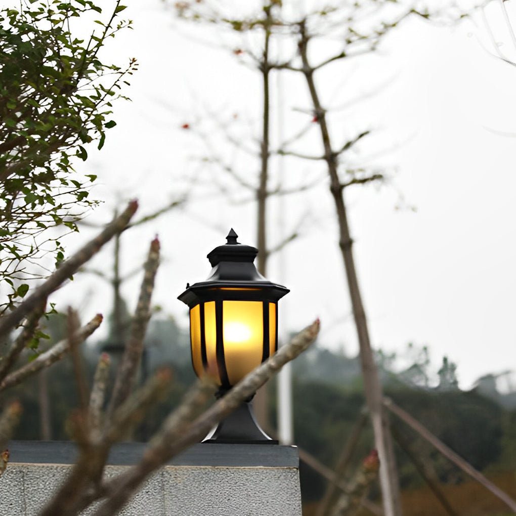 Retro Minimalist Waterproof Aluminum European-style Pillar Lamp Post Lights - Lamp Outdoor
