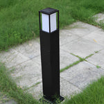 31.49 Inch High Black Aluminum Bollard Path Lights Elegant Square Outdoor Lighting - Lamp Outdoor