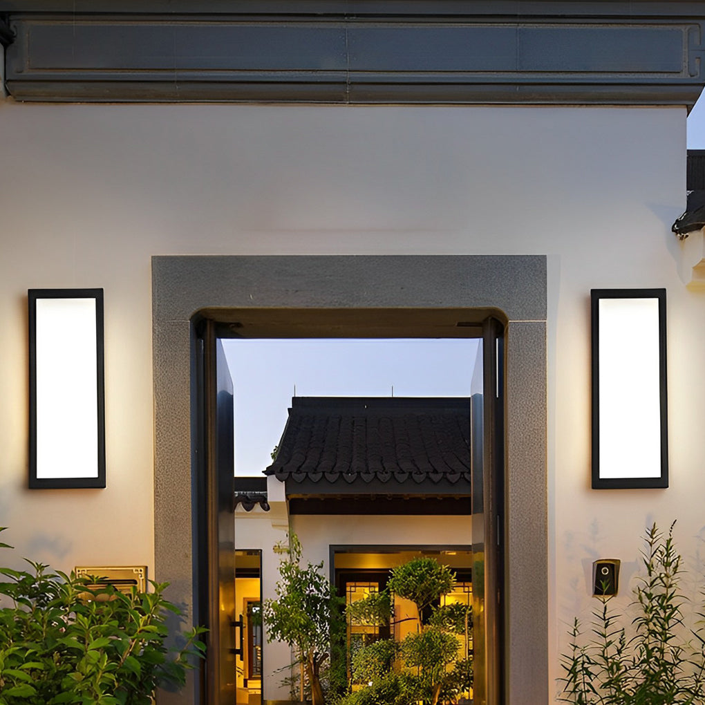 Rectangular LED Waterproof Black Modern Outdoor Exterior Light Wall Lamp - Lamp Outdoor