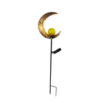 Mystical Moon & Sun Flame Iron Hollow Projector Solar Garden Light - Lamp Outdoor