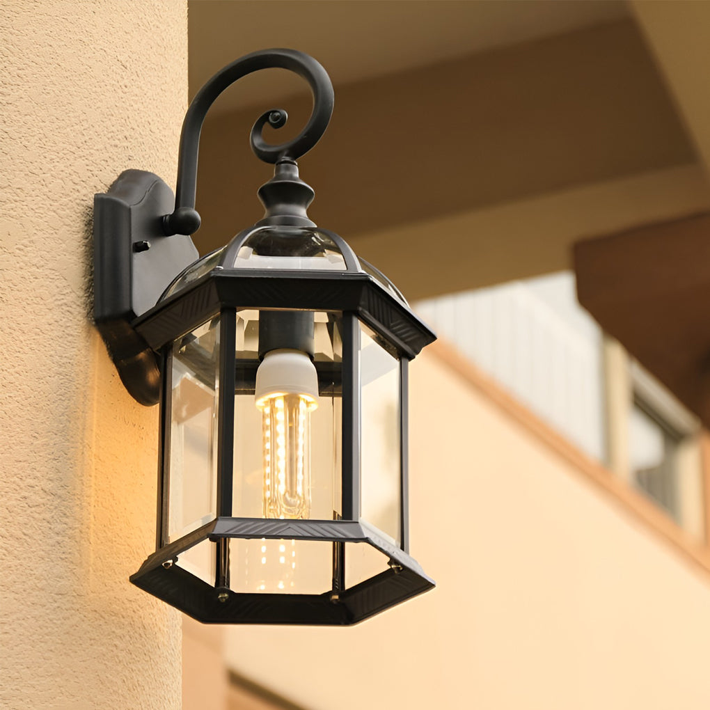 Double-layer Waterproof Glass E27 Vintage Wall Sconce Lighting Wall Lamp - Lamp Outdoor