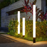 Cylindrical Acrylic Waterproof LED Black Modern Outdoor Lawn Lights - Lamp Outdoor