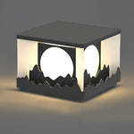 Mountain Scenery Design Waterproof LED Modern Solar Fence Post Lights - Lamp Outdoor