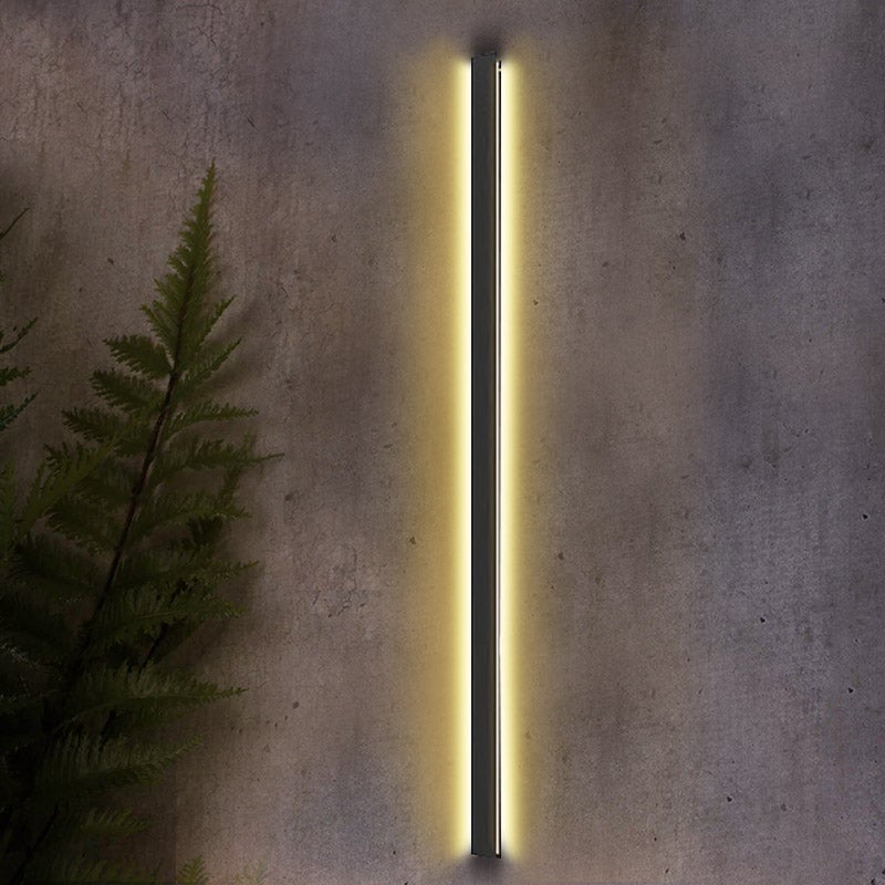 Long Linear LED Waterproof Black Minimalist Outdoor Wall Lights Exterior Lights - Lamp Outdoor