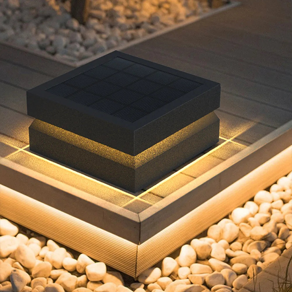 Axion Modern Concave Metal Black Outdoor Lamps, Solar - Lamp Outdoor