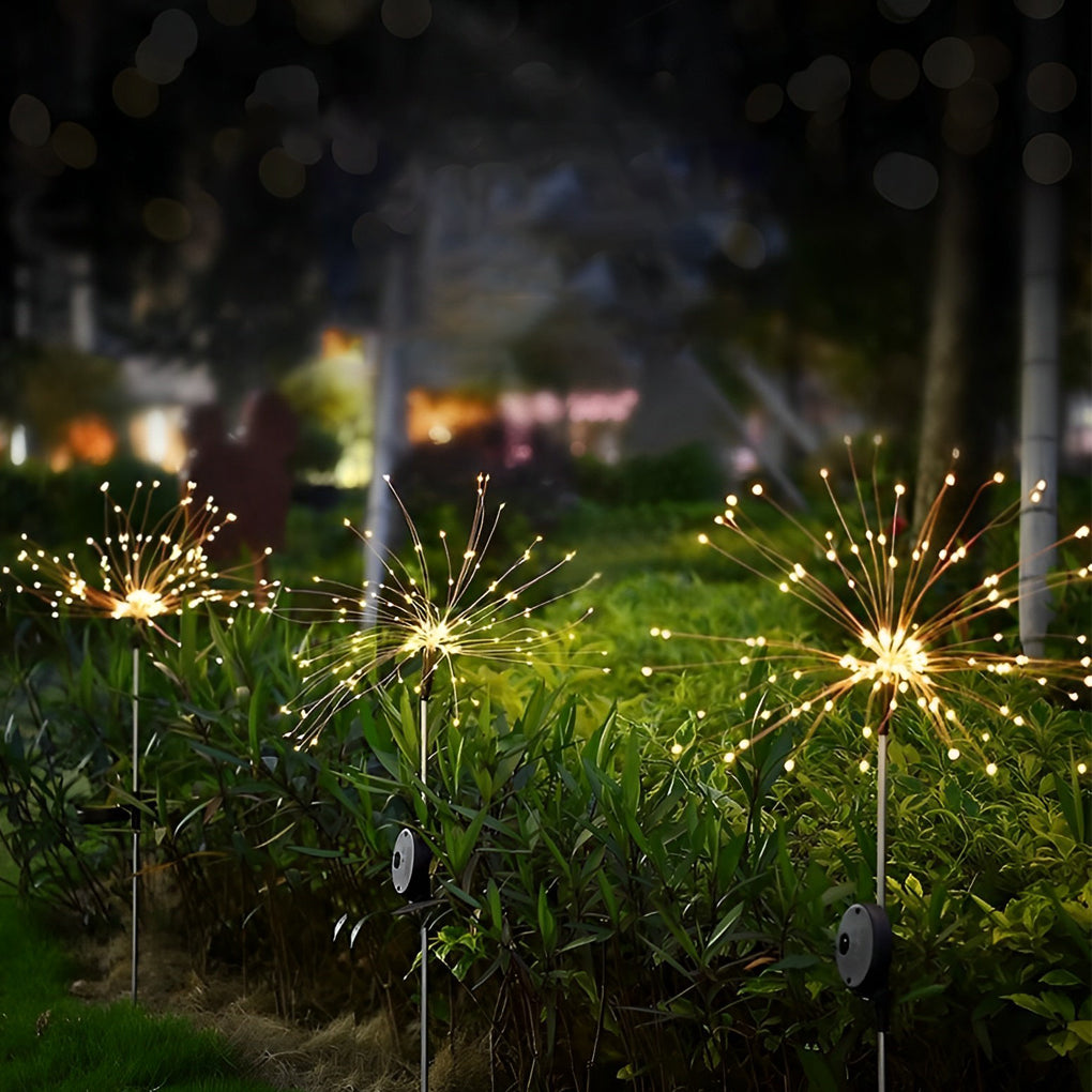 Stellar Burst Solar LED Lights 200 Dazzling LEDs for Enchanting Outdoor Ambiance - Lamp Outdoor