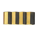 Black & Gold Aluminum LED Outdoor Up Down Wall Light - Lamp Outdoor