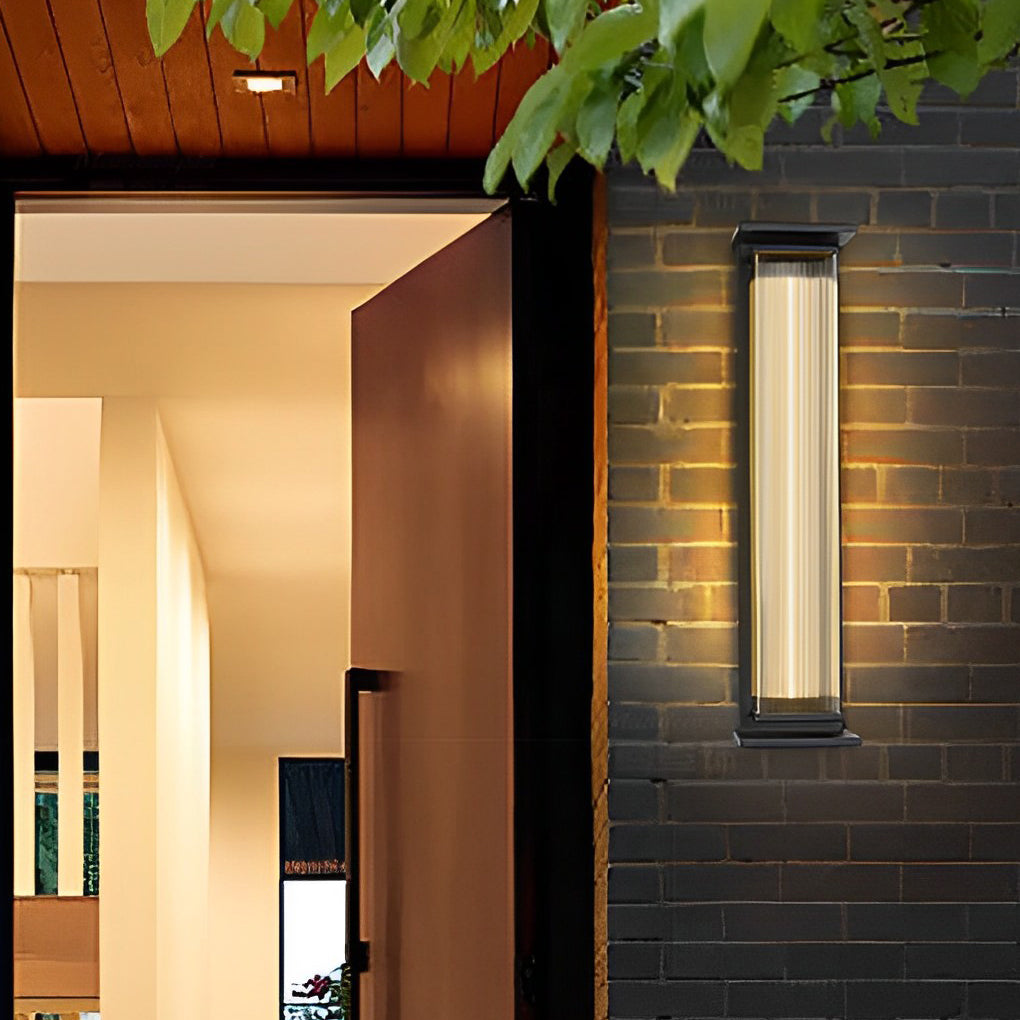 Creative Strip Waterproof Black Modern LED Wall Lamp Outdoor Wall Lights - Lamp Outdoor