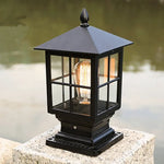 Etilo Modern Metal Glass Lantern LED Outdoor Light Post - Lamp Outdoor