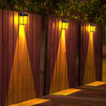 2Pcs Waterproof LED RGB Intelligent Motion Sensor Solar Wall Lights - Lamp Outdoor